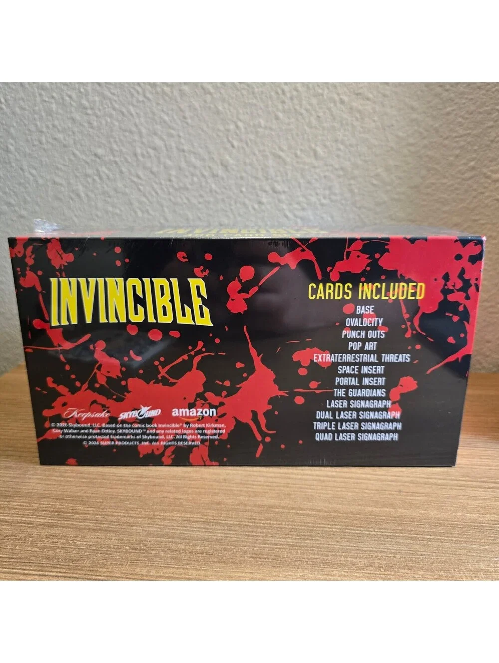 SDCC 2026 Exclusive Keepsake Invincible 2nd Edition Blood Splatter 400 Card Set